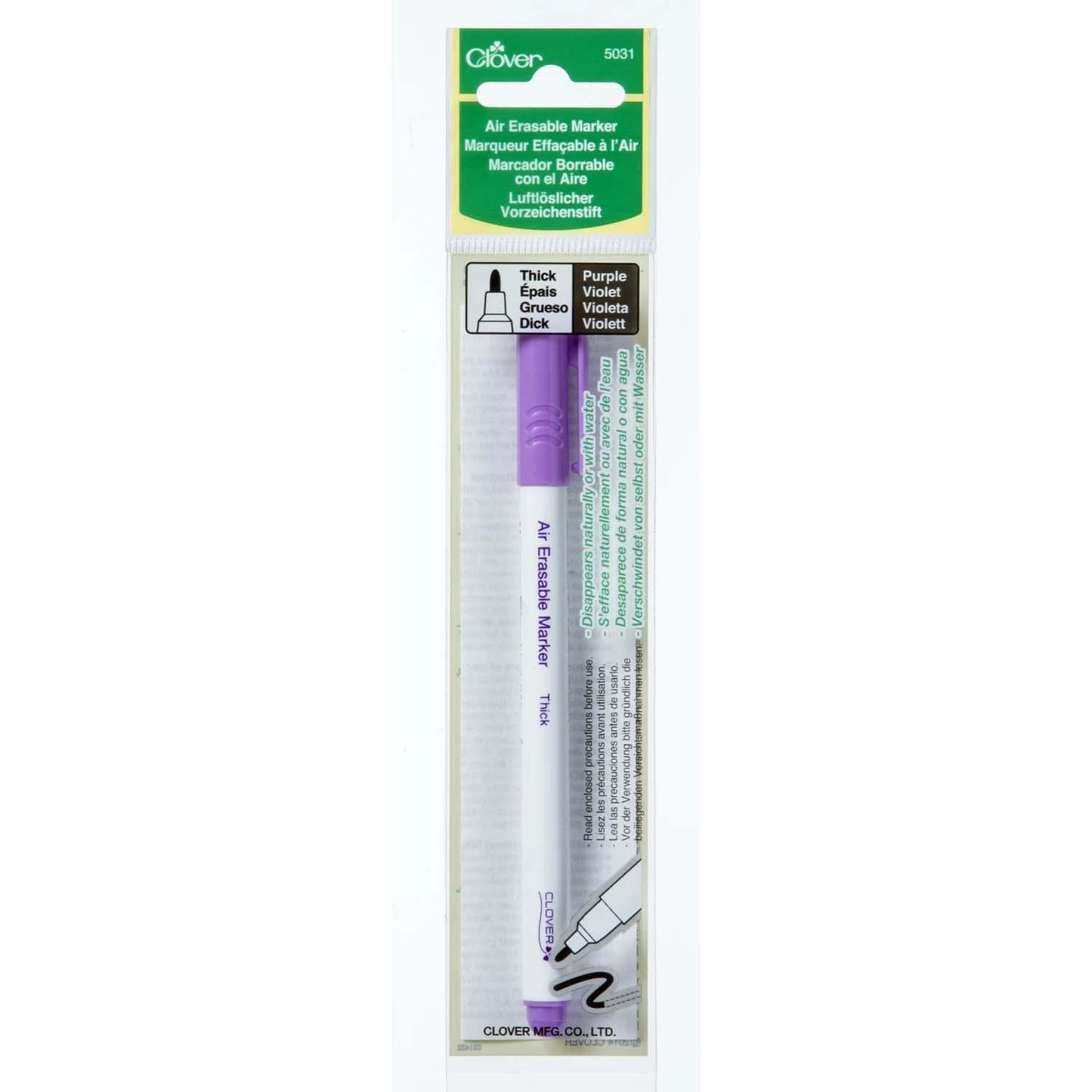 Clover Air Erasable Marker Thick Purple