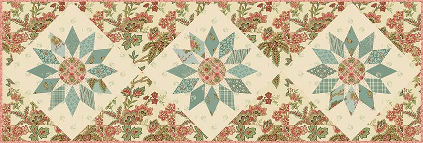 Shooting Star Table Runner - Cranberry Pie