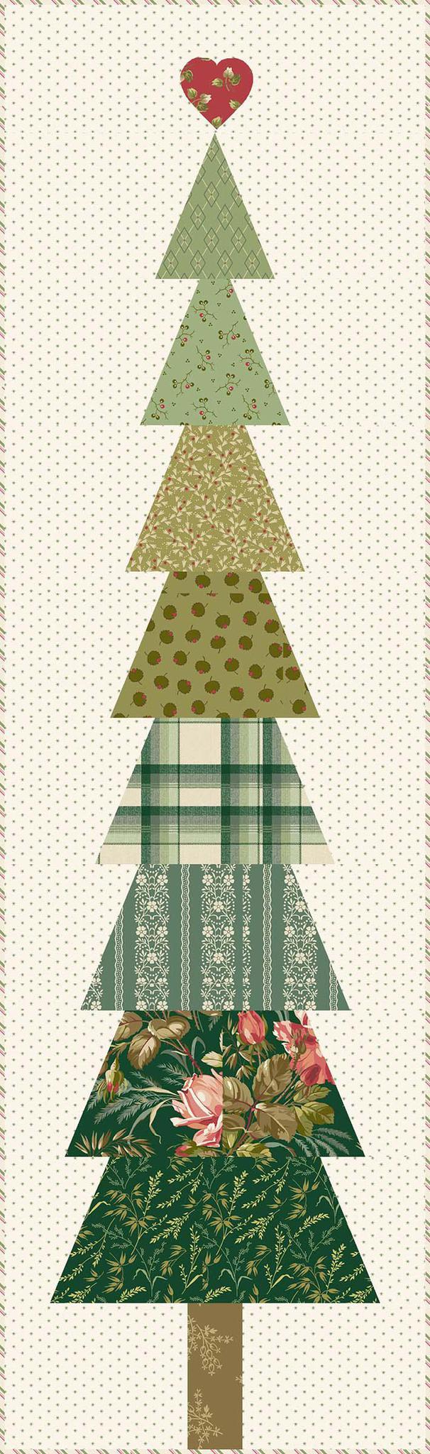 Holiday Spruce Table Runner Fabric Kit