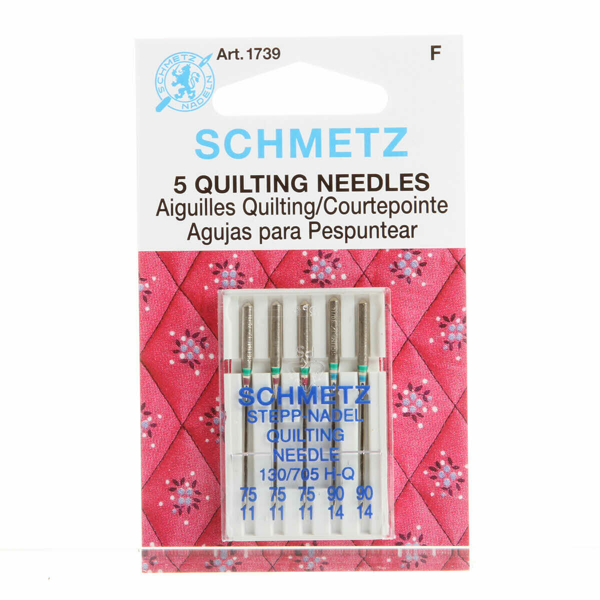 Schmetz Quilting Machine Needle Sizes 11/75 & 14/90