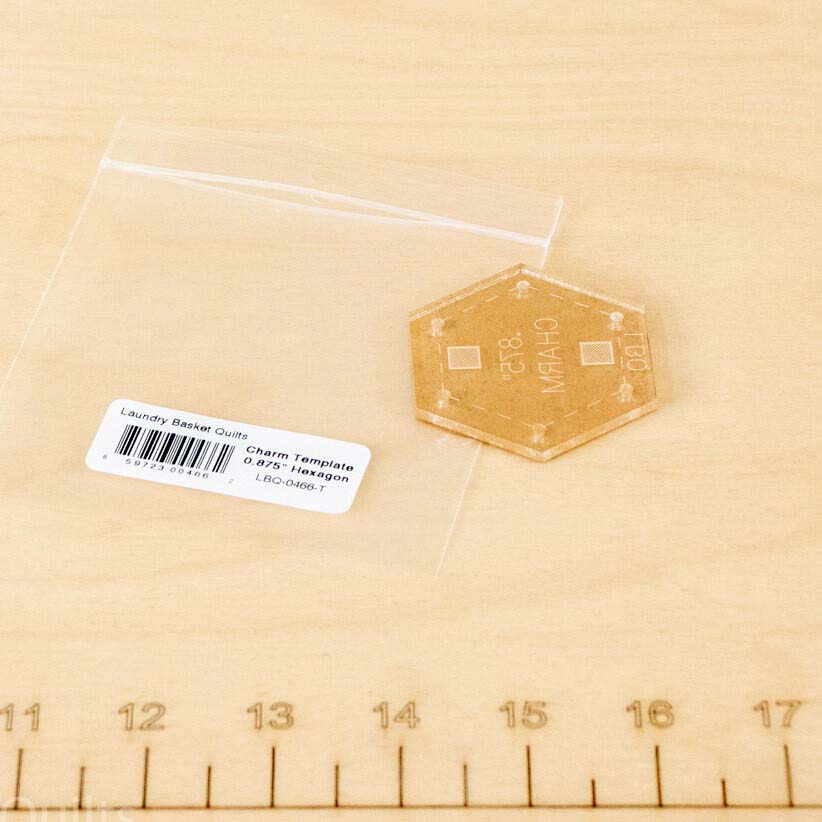 Charm Template 7/8" (.875") Hexagon