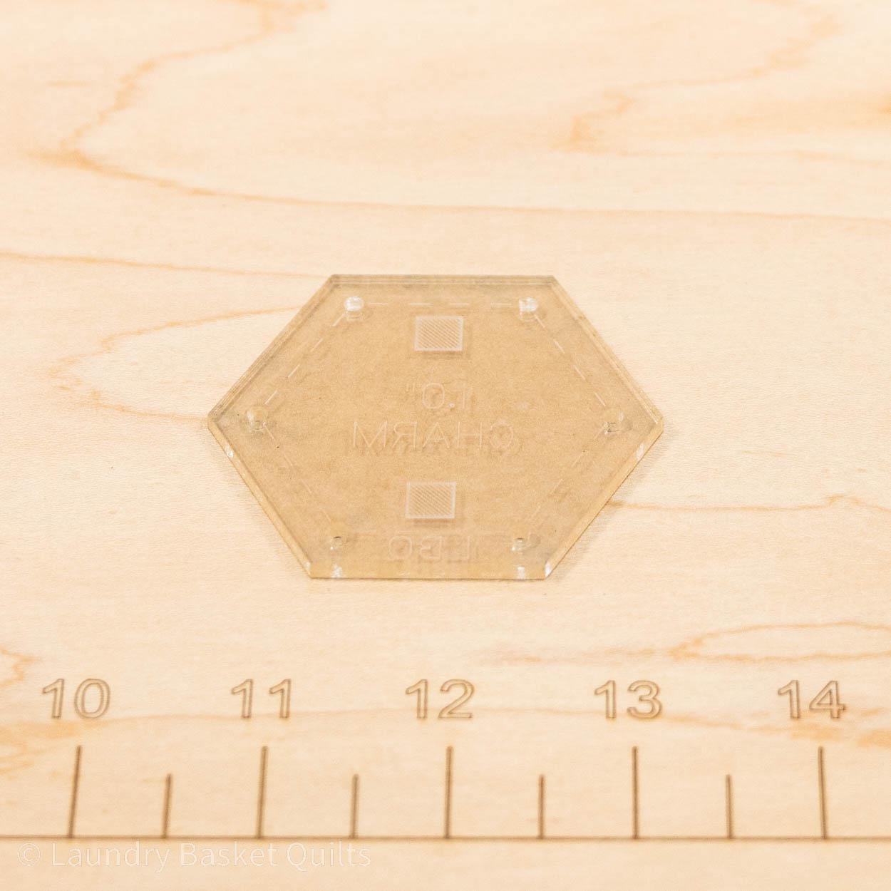 Charm Template 1" Hexagon