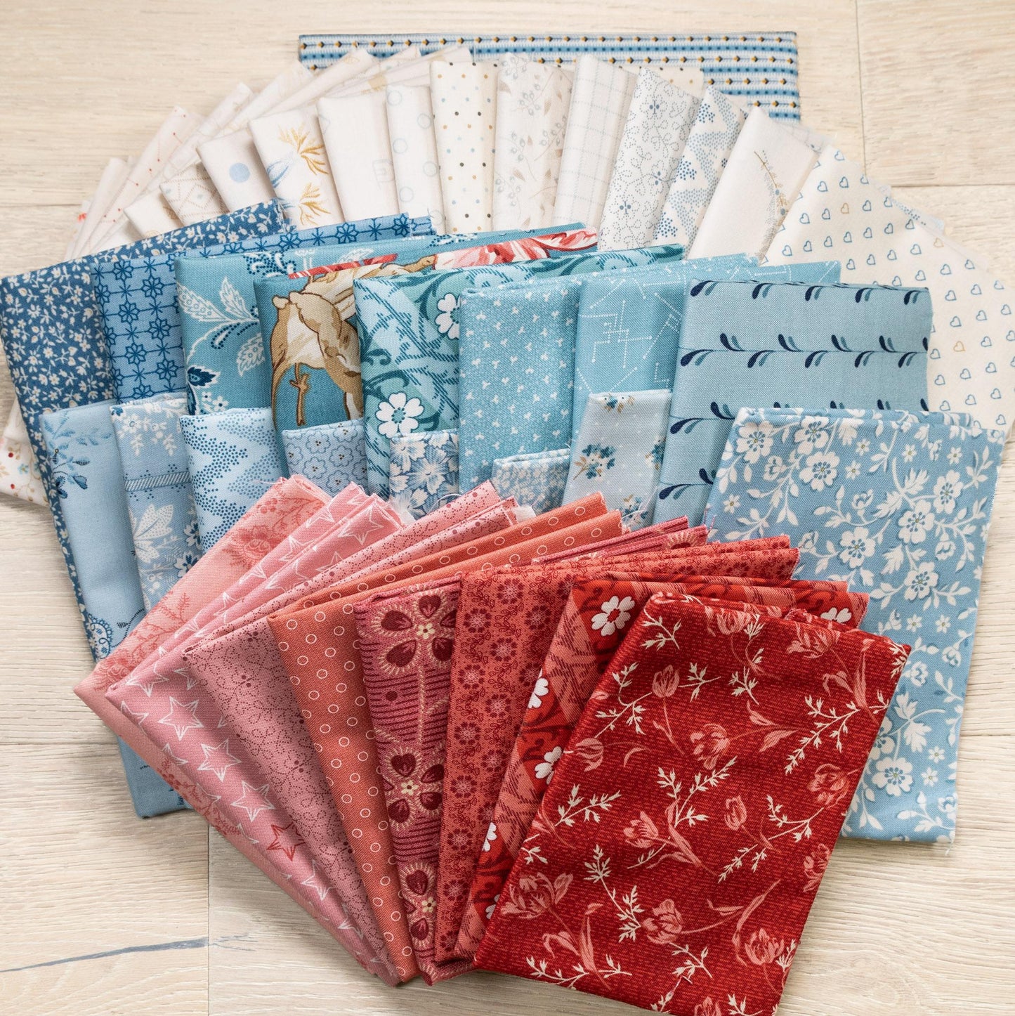 Pioneer Log Cabin - Patriotic Fabric Kit