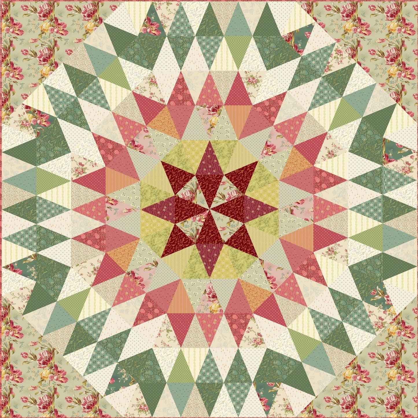 Liberty Star - Lady Tulip PRE-CUT Fabric Kit