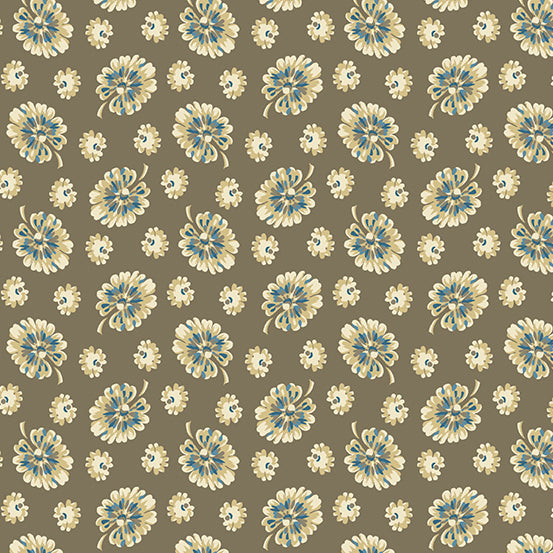 Cocoa Blue Prints - 1 yard