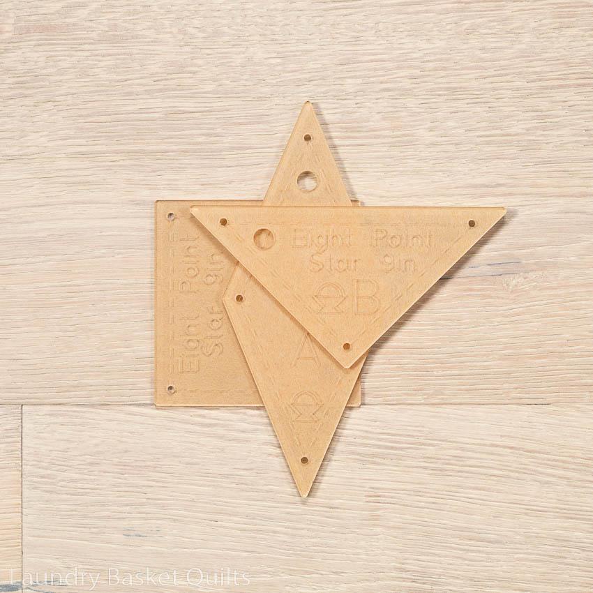 Eight Point Star Templates - Various Sizes