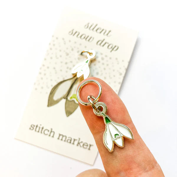 Snowdrop Stitch Marker or Progress Keeper