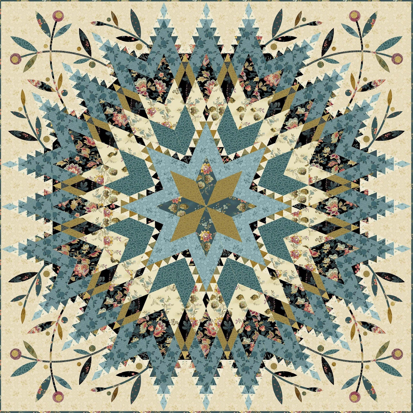 Dahlia Star Fabric Kit