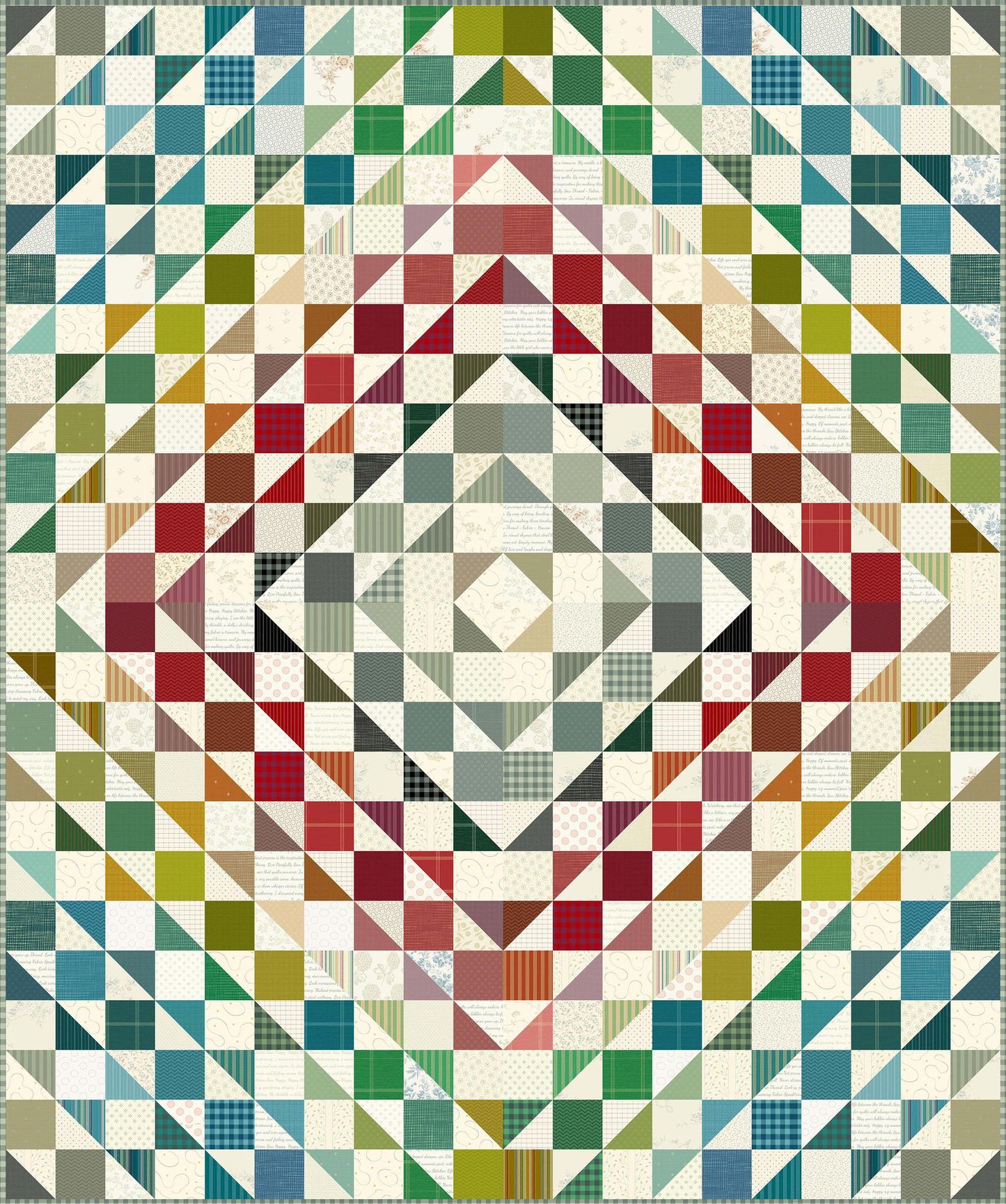 3½" Finished Triangle Paper - 10" x 10" fabric