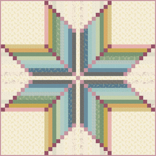 Virginia Star - Jelly Roll Sewing Basket Fabric Kit