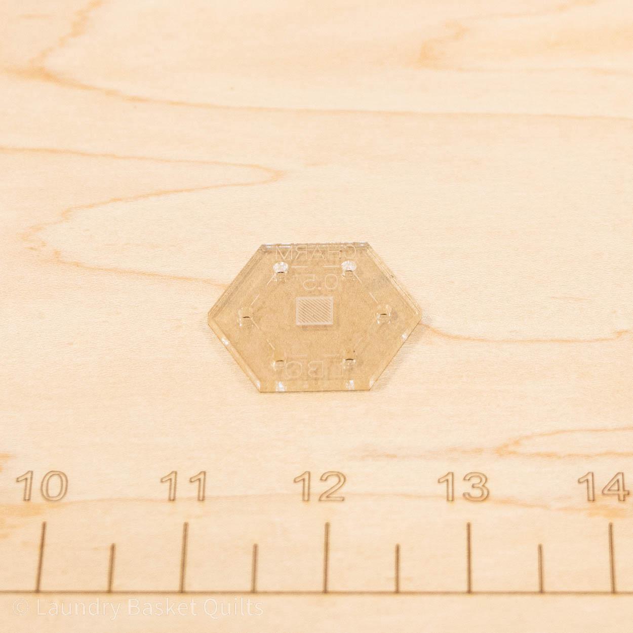 Charm Template 1/2" (0.5") Hexagon