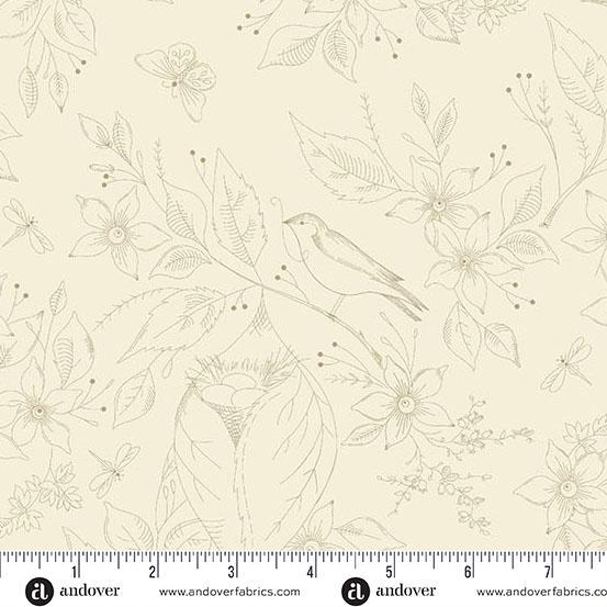 Sewing Bird 108" Prints - 1 yard