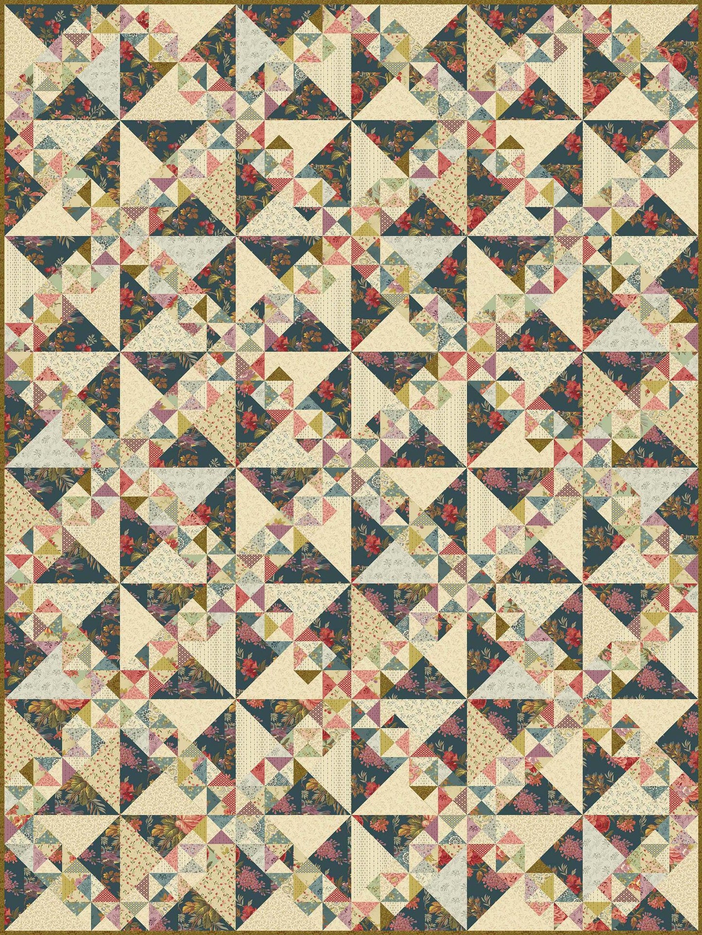 1½" Finished Triangle Paper - 6" x 21" fabric