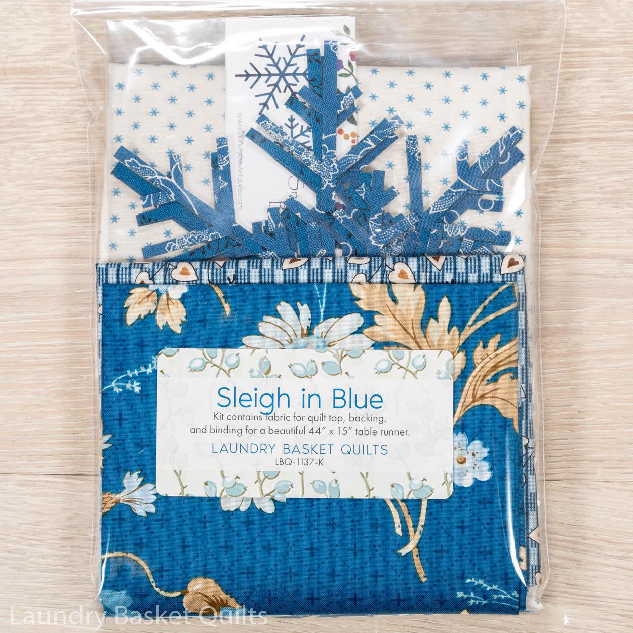 Sleigh in Blue Fabric Kit