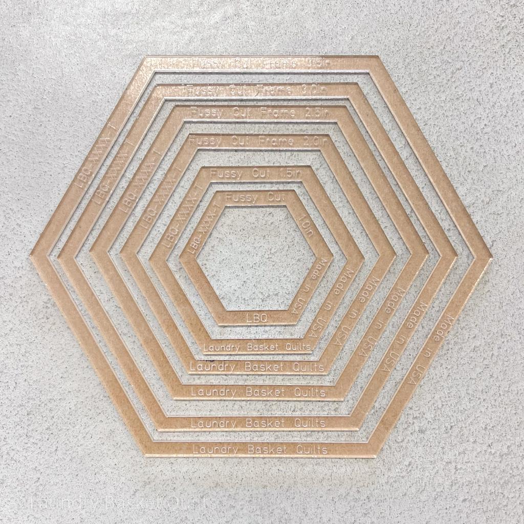 Fussy Cut Hexagon - Templates