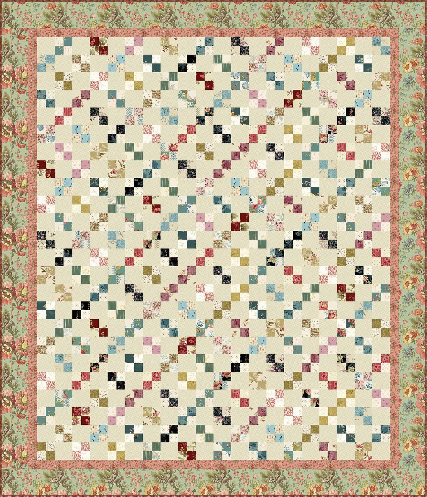 Vintage Four Patch Fabric Kit