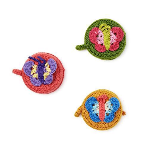 Crocheted Tape Measure Butterfly