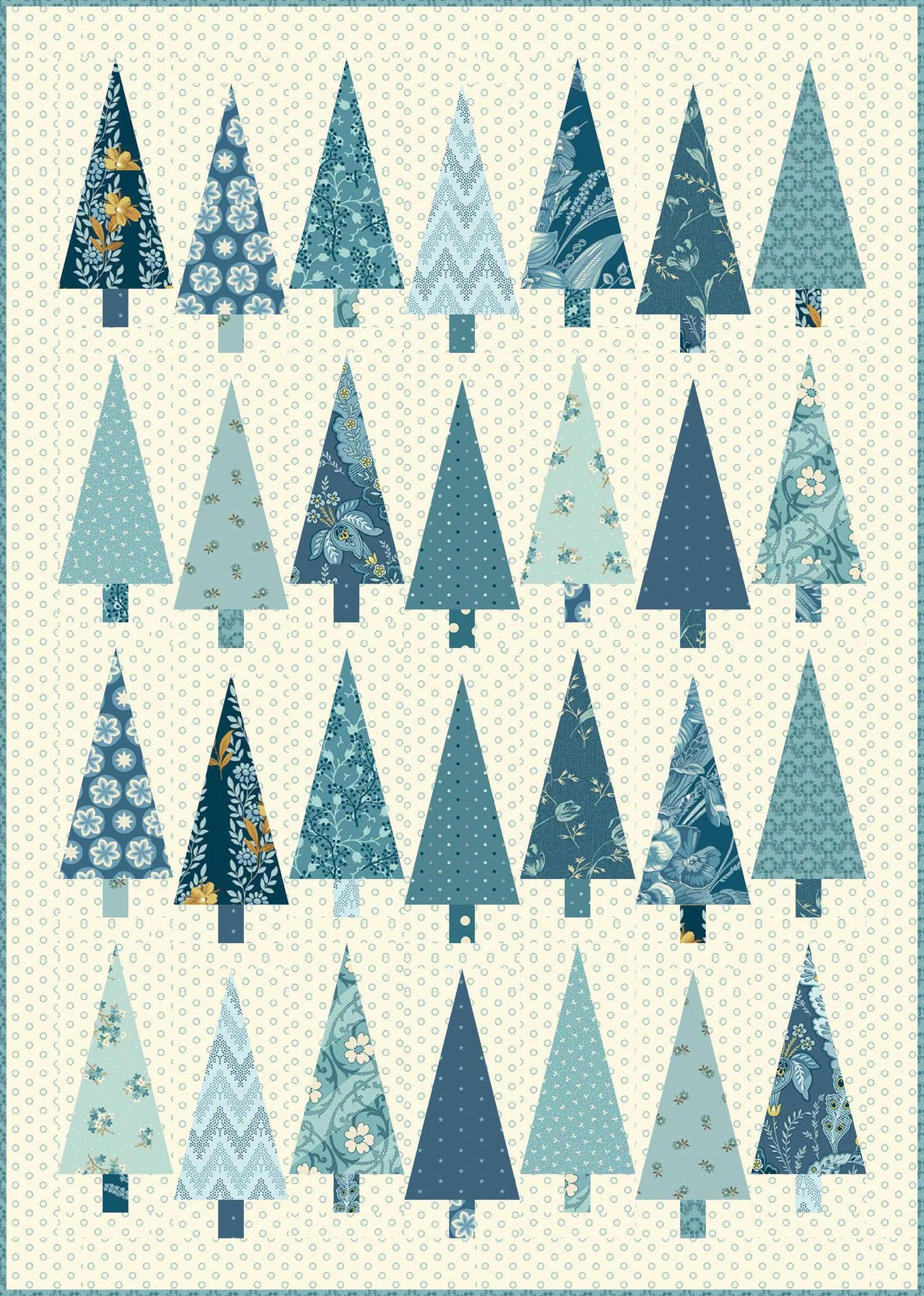 Mini Pinehurst - Blue PRE-CUT Fabric Kit