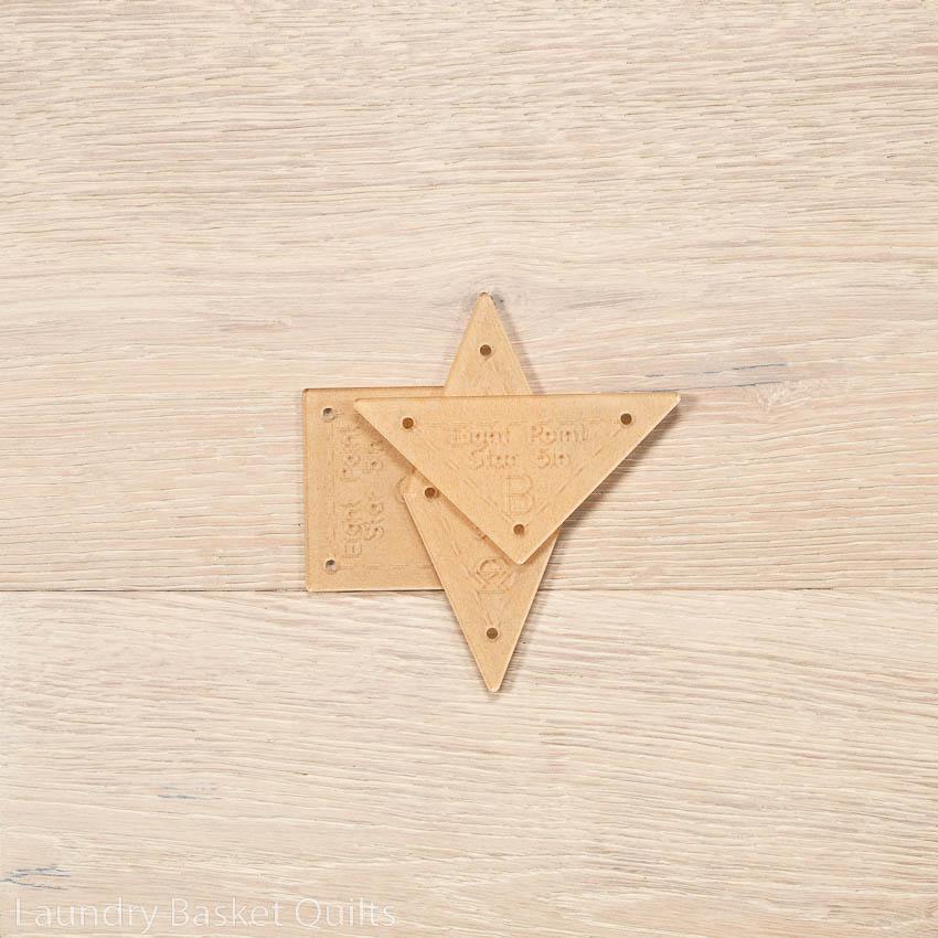 Eight Point Star Templates - Various Sizes