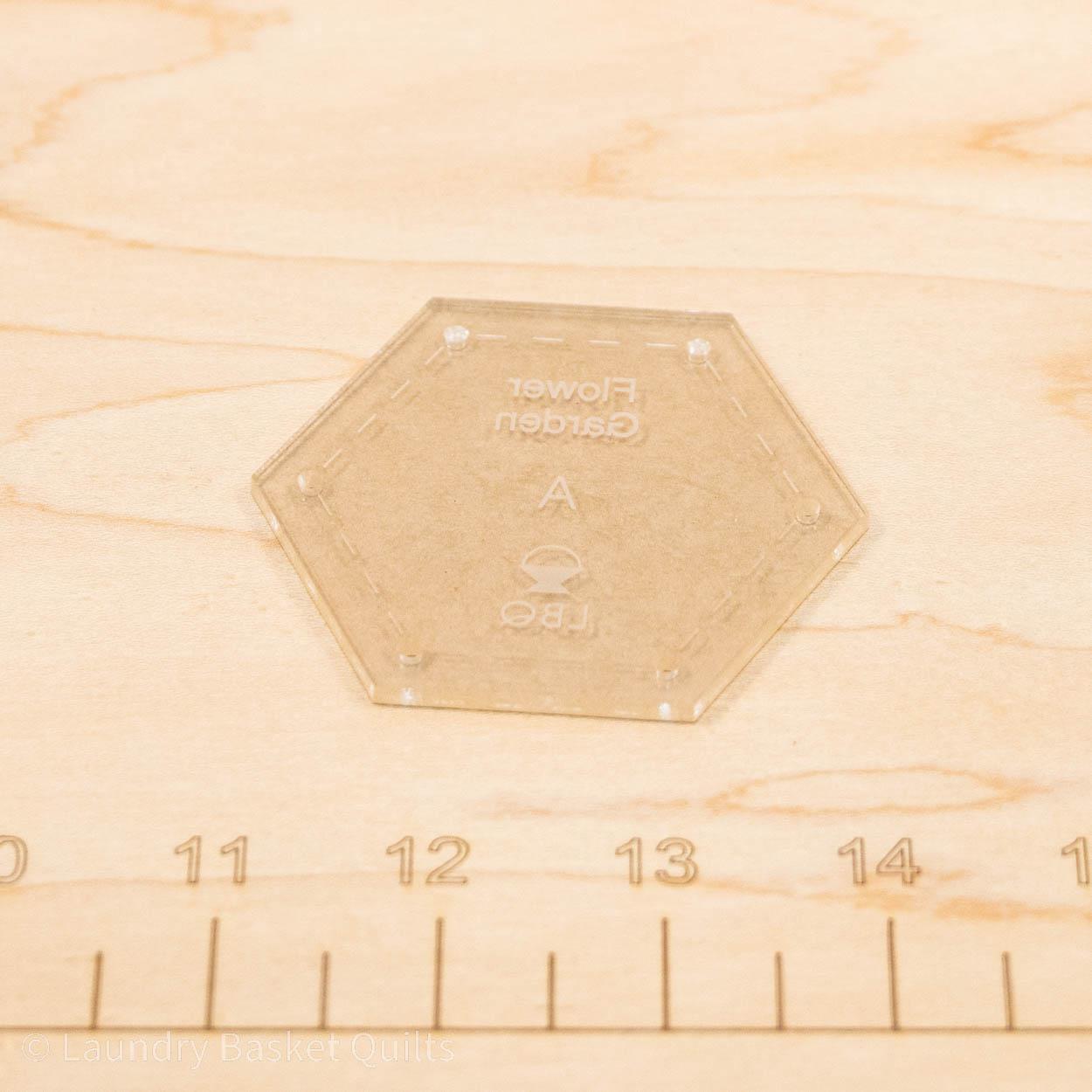 Charm Template 1-1/8" Hexagon