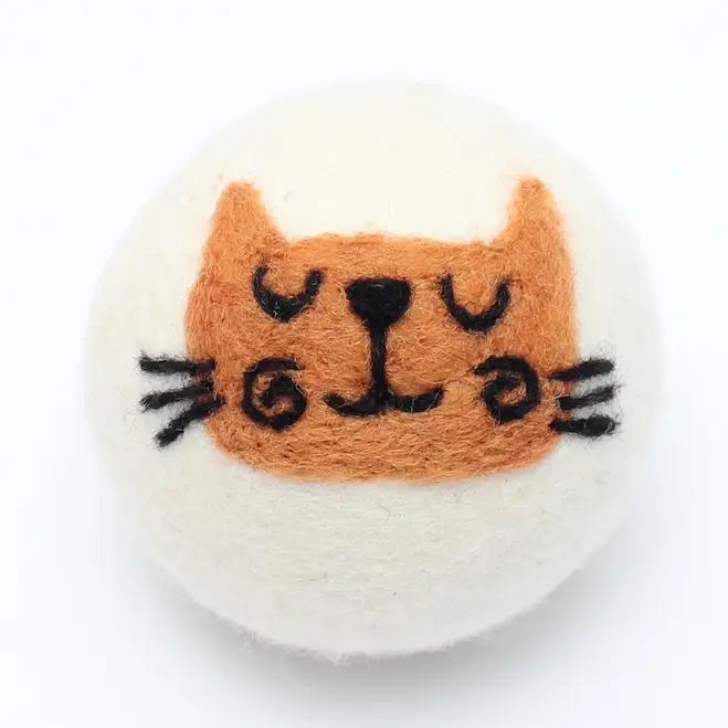 Wool Dryer Ball - Orange Cat