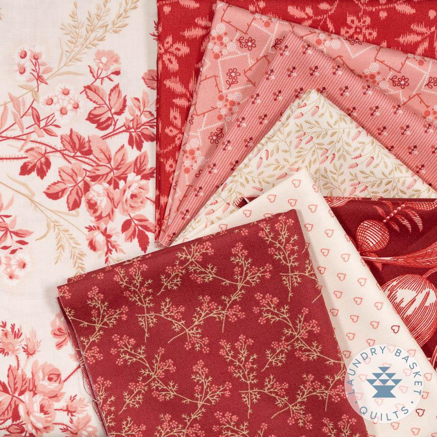 Red Feathered Star Pillow Fabric Kit