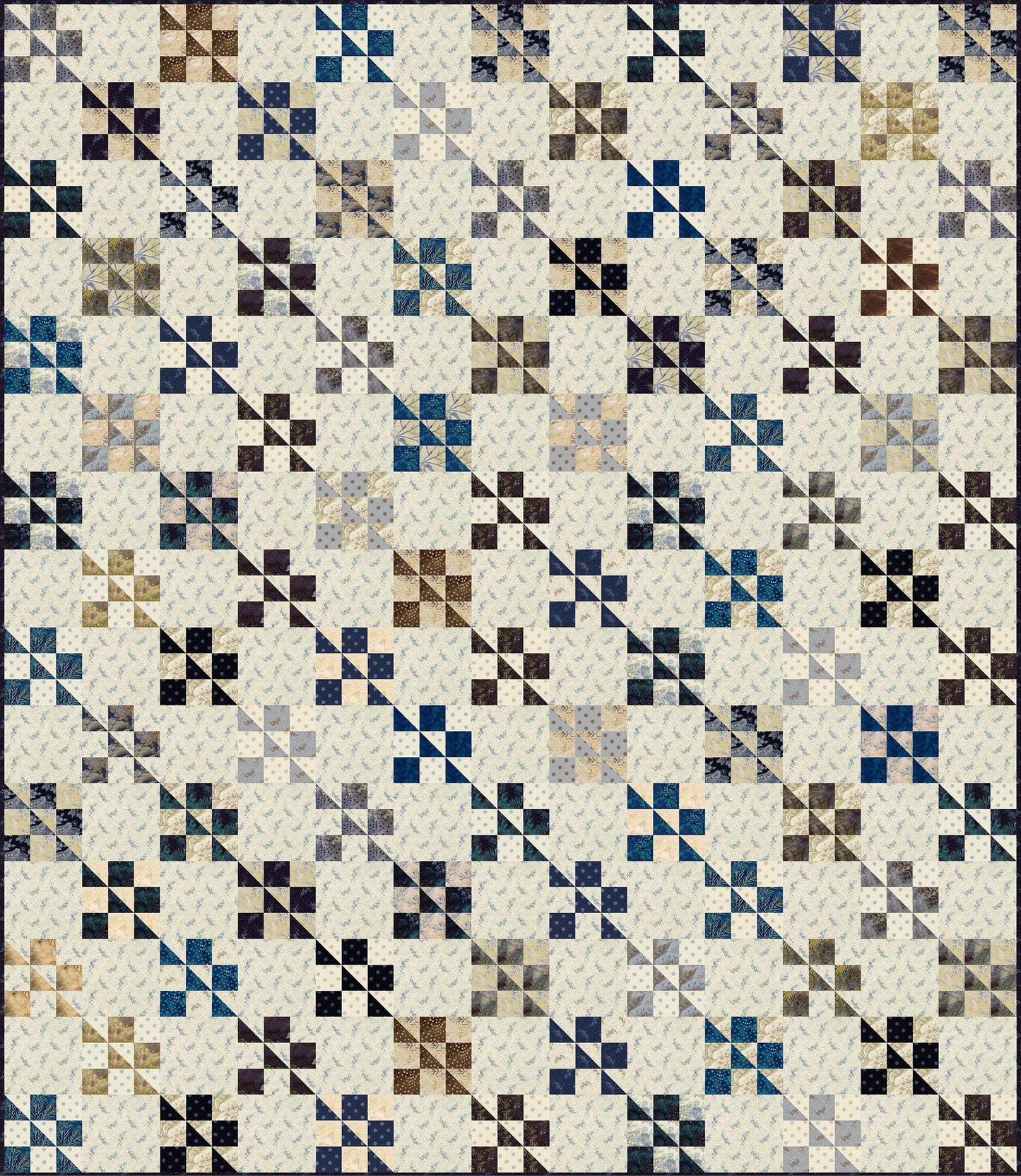 1½" Finished Triangle Paper - 5" x 5" fabric