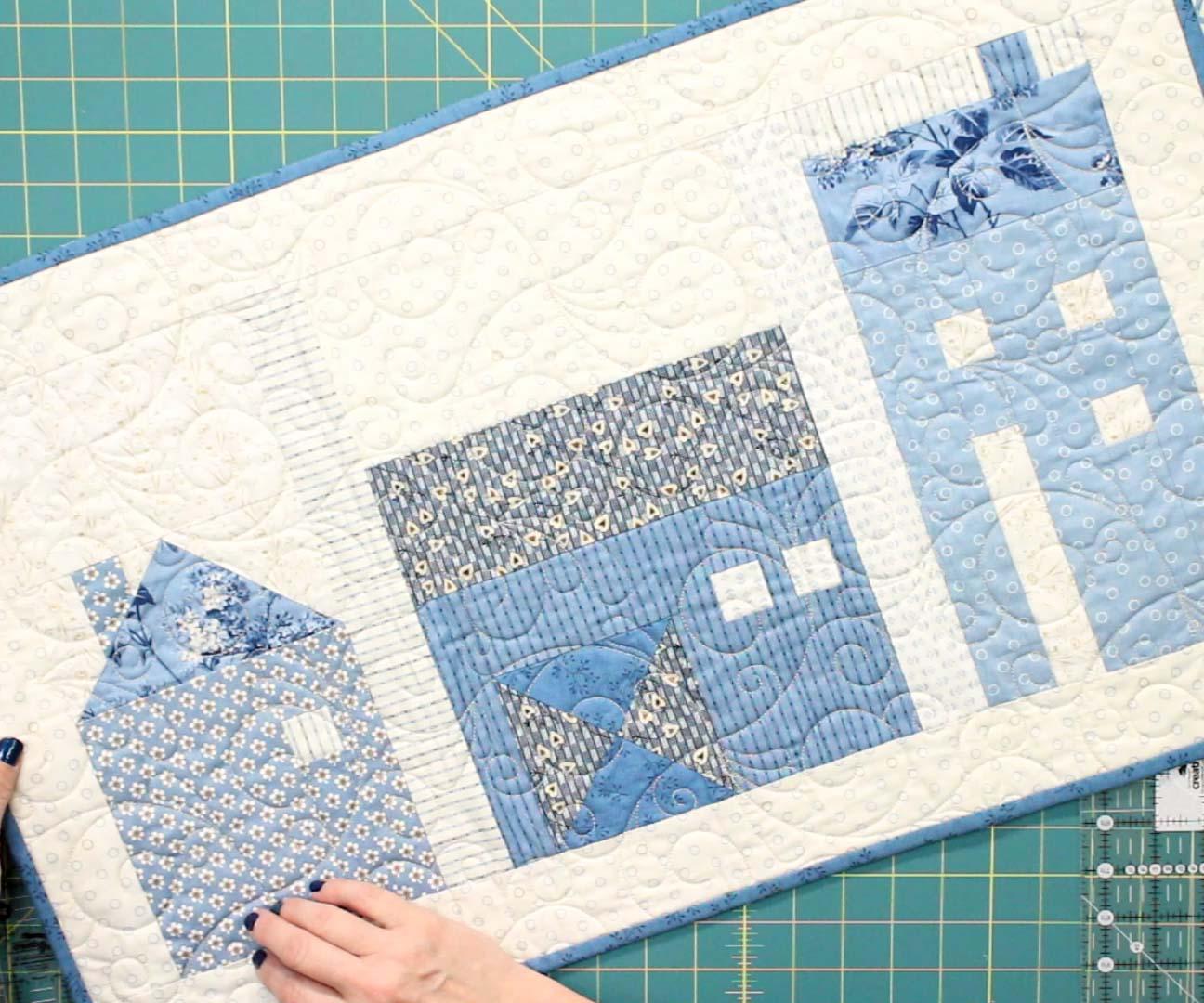 Winter Village Table Runner Fabric Kit