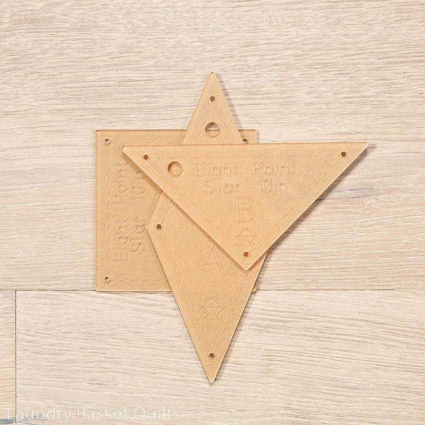 Eight Point Star Templates - Various Sizes