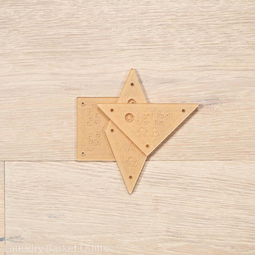 Eight Point Star Templates - Various Sizes