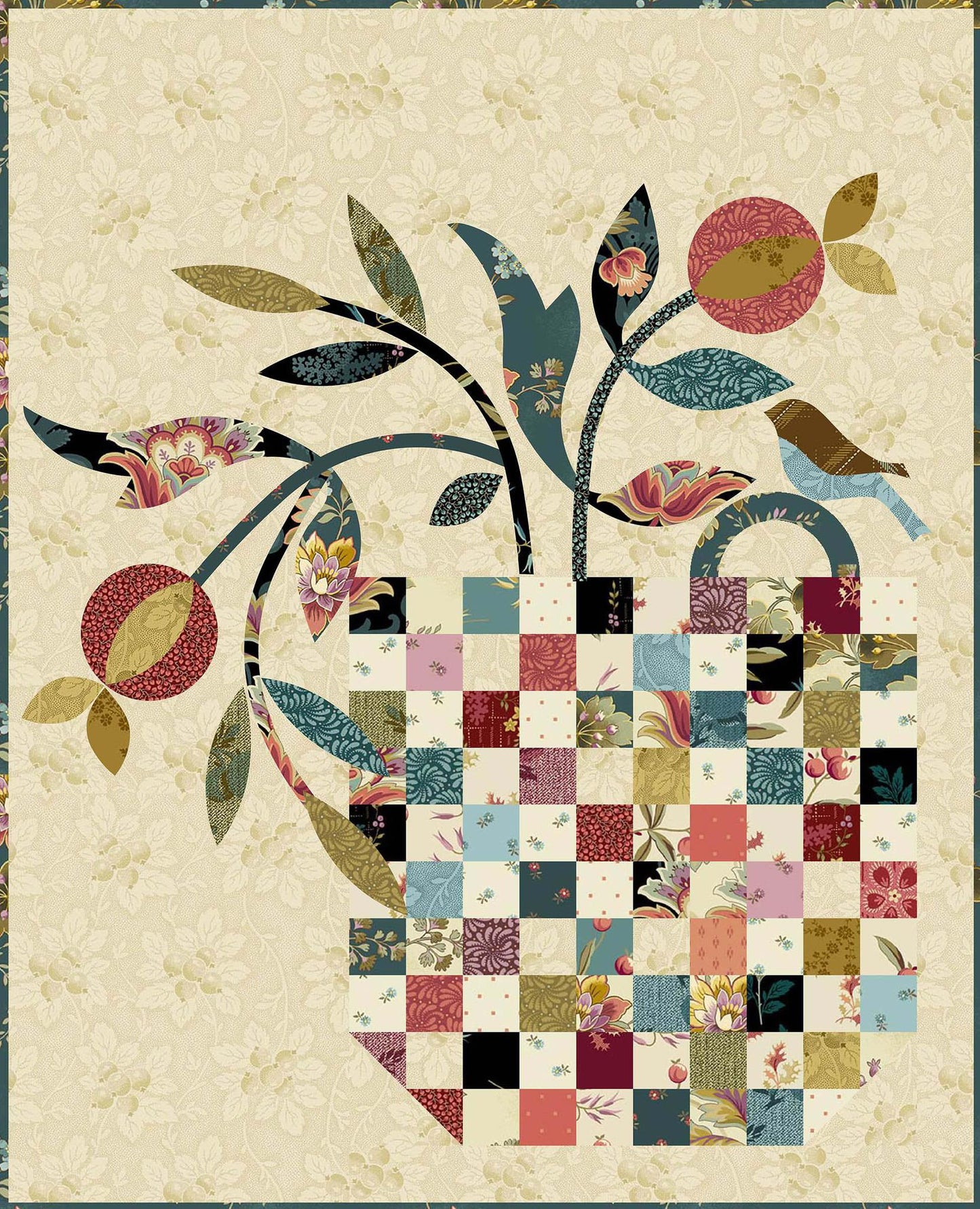 Patchwork Basket - Dahlia Fabric Kit