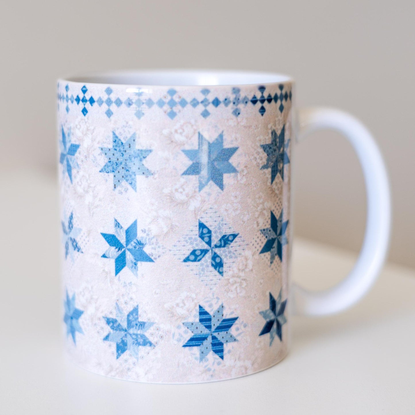 Quilter's Mug - Blue Bird Star