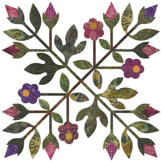 Silhouettes - Spring Bouquet Batik Block 2