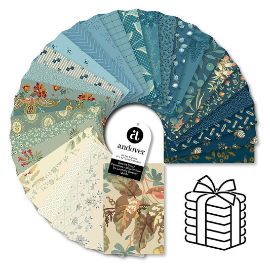 Secret Stash Blue Willow Fat Eighth Bundle