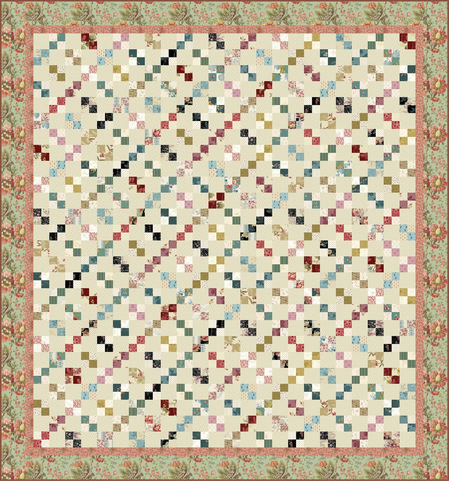 Vintage Four Patch Fabric Kit
