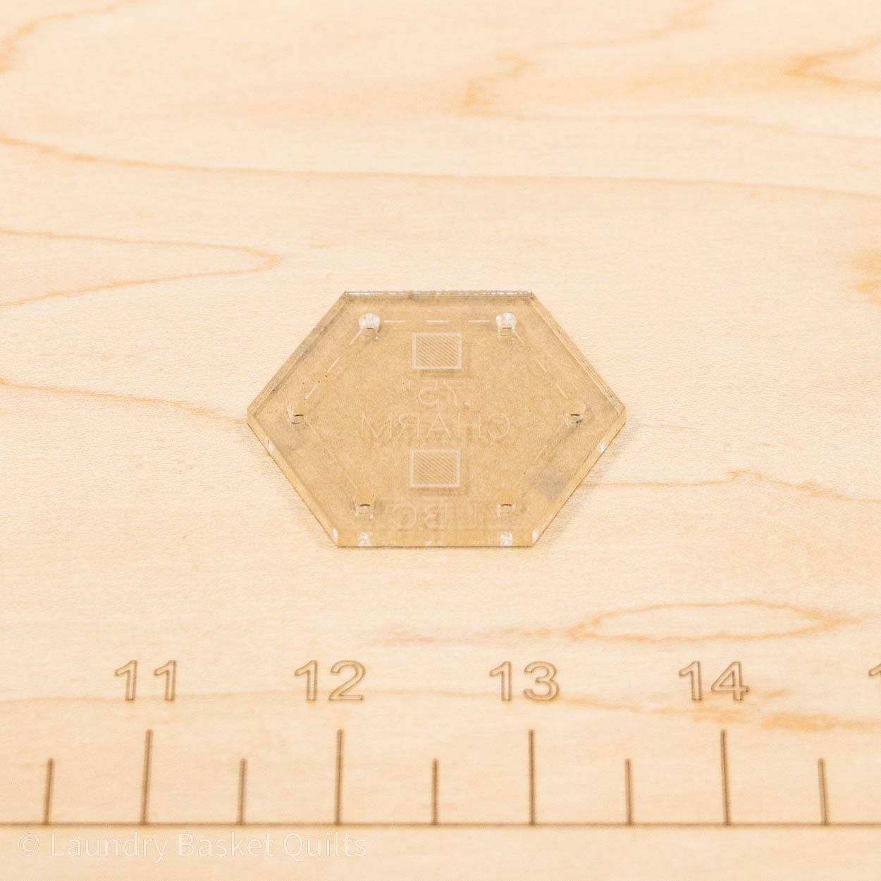 Charm Template 3/4" (0.75") Hexagon