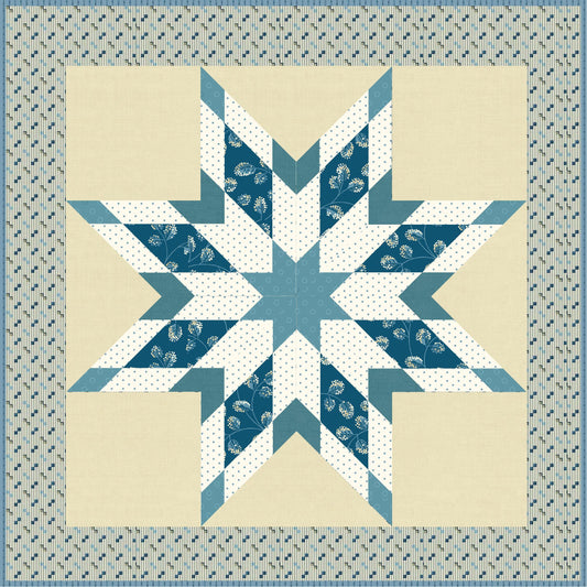 Gingerbread Shining Star Fabric Kit in Blue