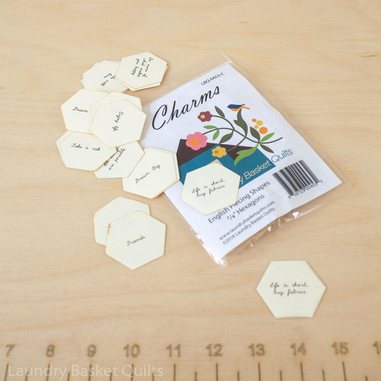 Charms - 7/8" (.875") Hexagon