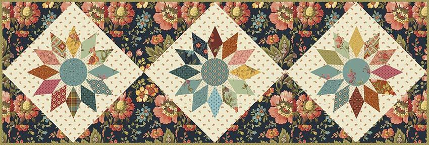 Shooting Star Table Runner - Blackberry Pie Fabric Kit