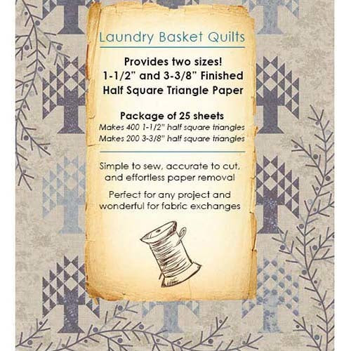 1½" and 3⅞" Finished Triangle Paper - 10" x 10" fabric