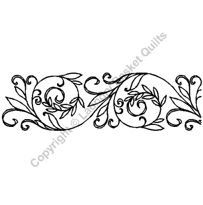 Stencil - 6.5" Creeping Myrtle Border