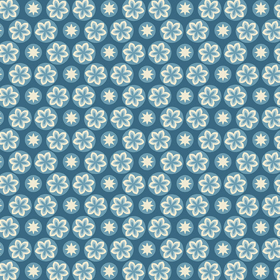 Cocoa Blue Prints - 1 yard