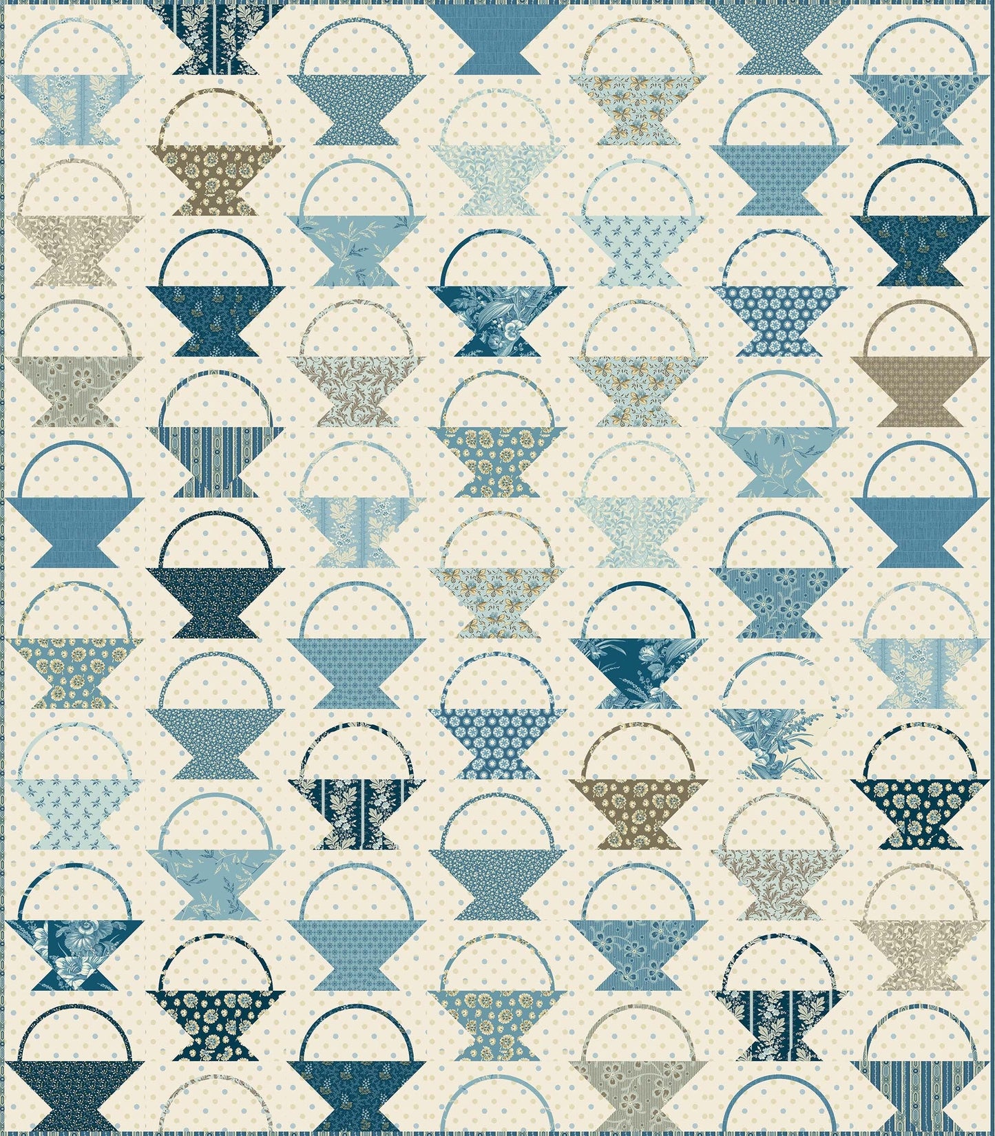 Gift Basket - Cocoa Blue Fabric Kit