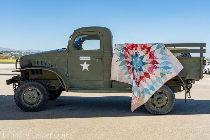 Quilted Laundry Basket Liberty Heart