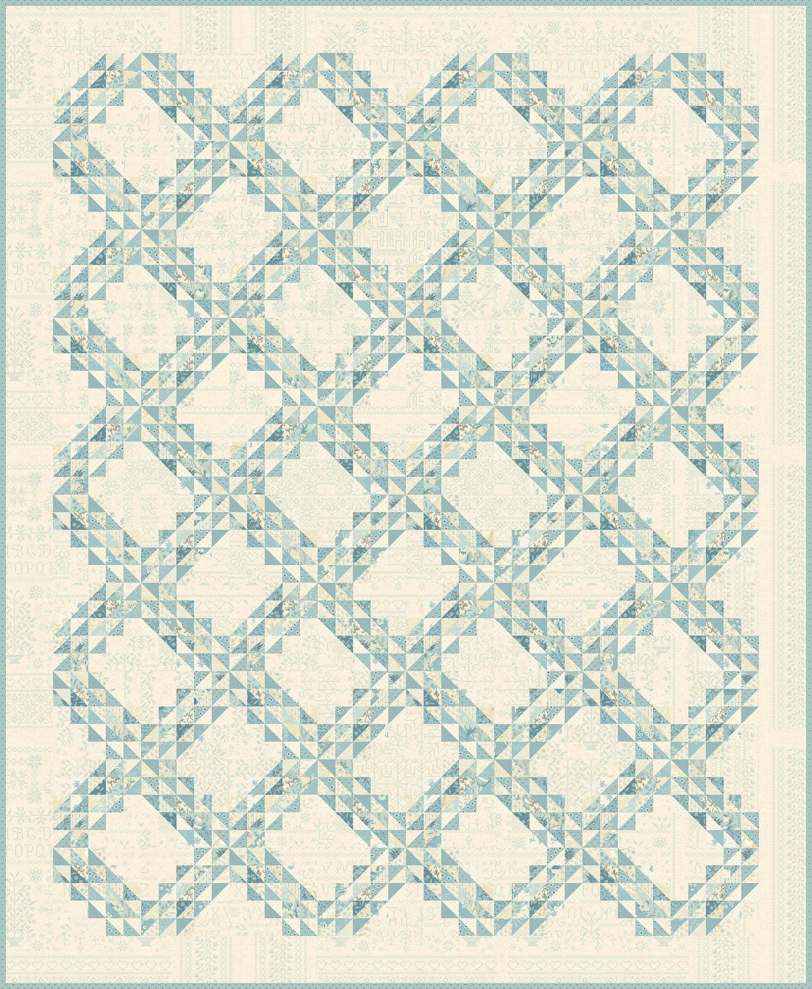 Quilted Laundry Basket Shoreline Gems main image 0