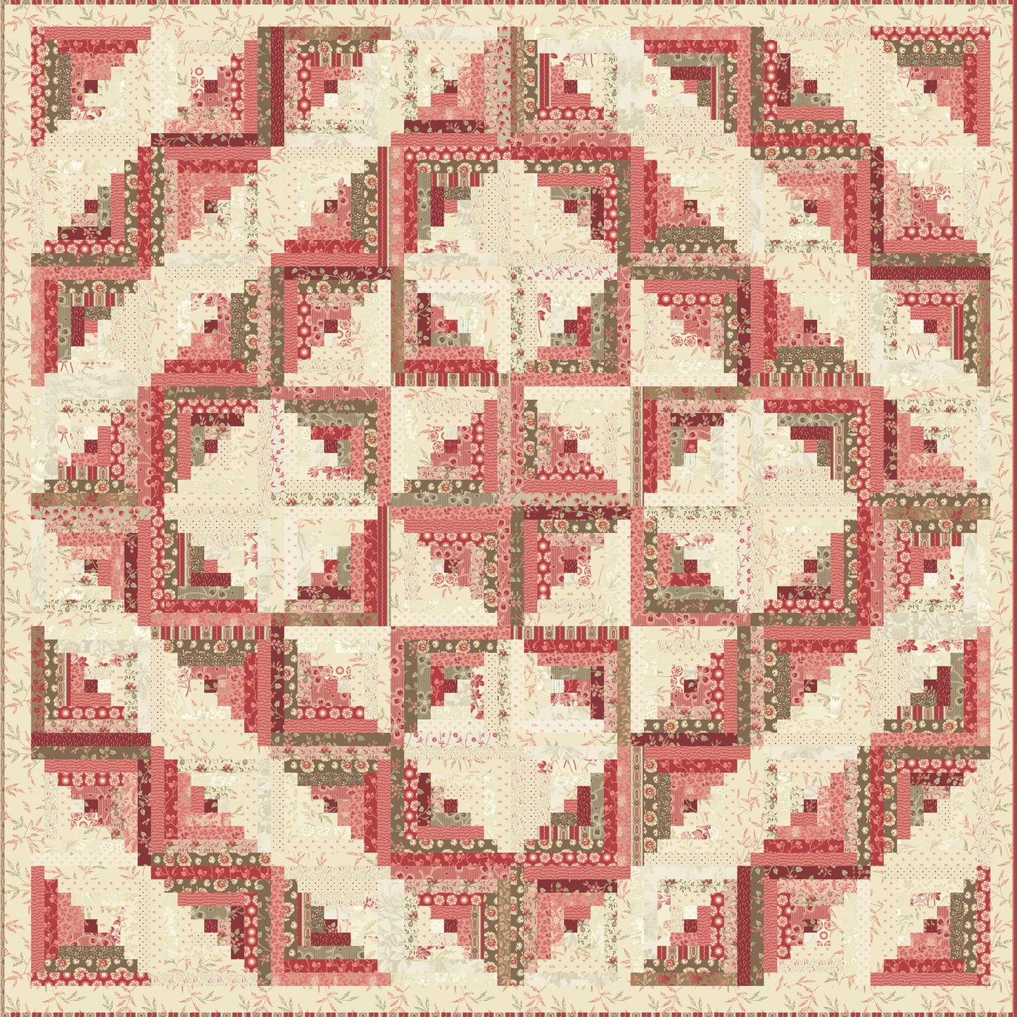 Log Cabin PRE-CUT Fabric Kit