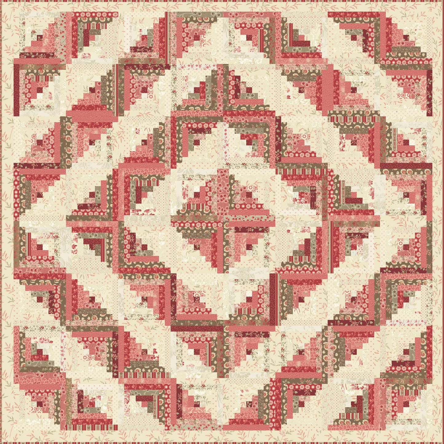 Log Cabin PRE-CUT Fabric Kit