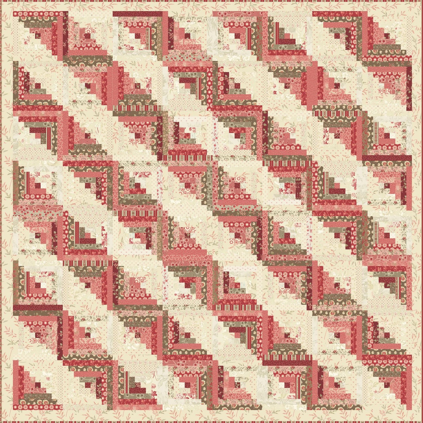 Log Cabin PRE-CUT Fabric Kit