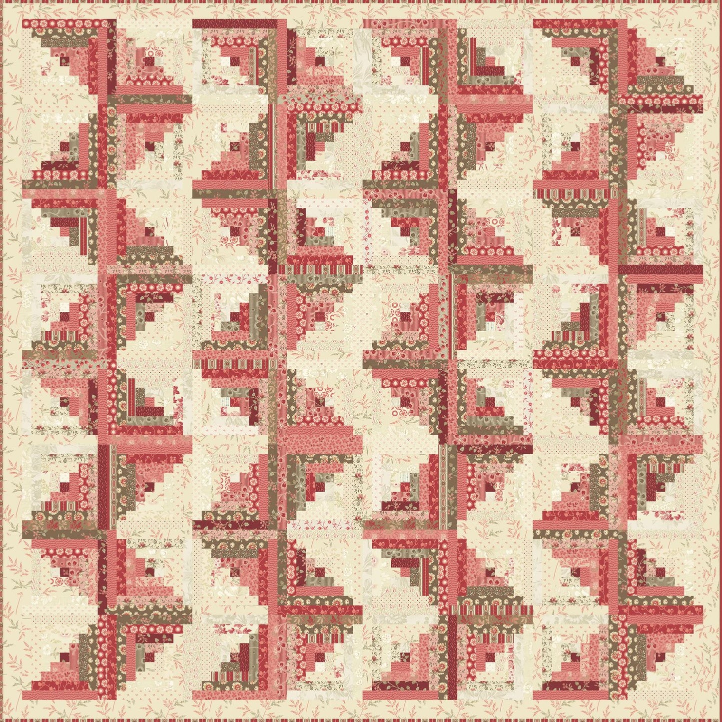 Log Cabin PRE-CUT Fabric Kit