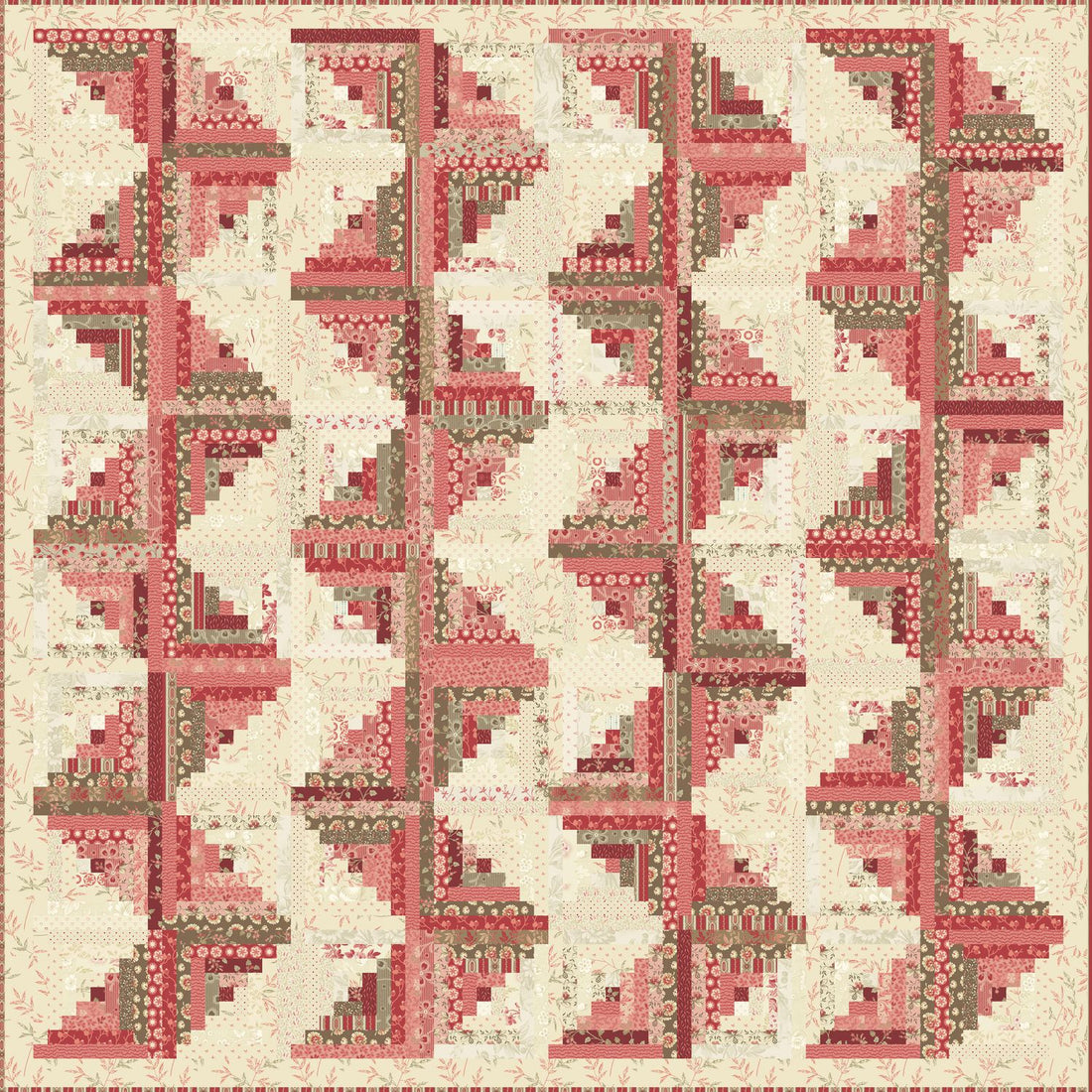 Quilted Laundry Basket Snow Cabin main image 0